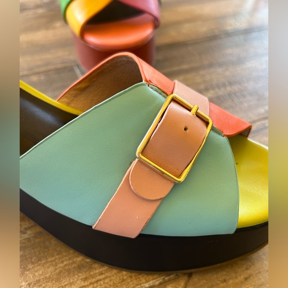 Charlotte Stone RAF Platform Sandals in Solimar US 10 Multi-Colored Leather - Picture 8 of 14